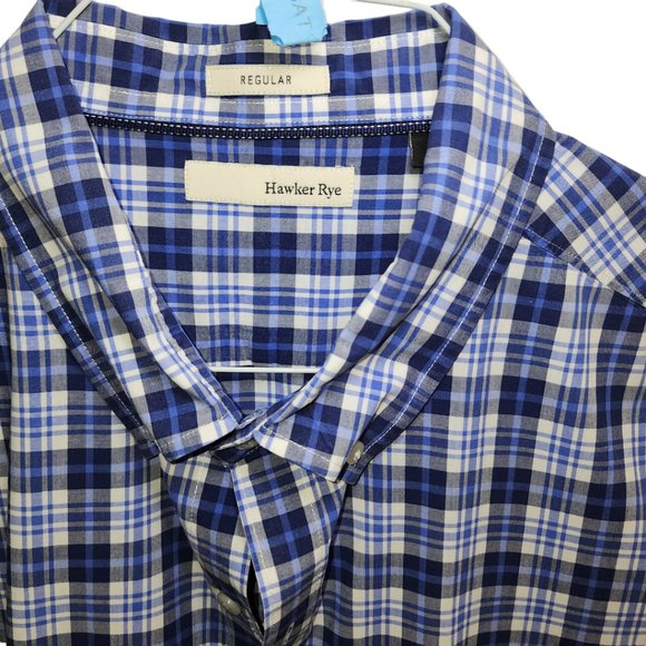 Hawker Rye Blue/White XL Button Down Dress Shirt - Picture 2 of 7
